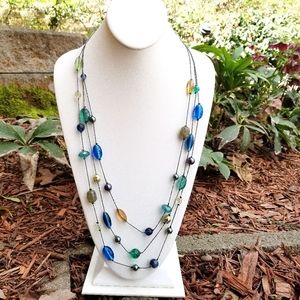 LIA SOPHIA 3 STRAND NECKLACE 15 INCHES